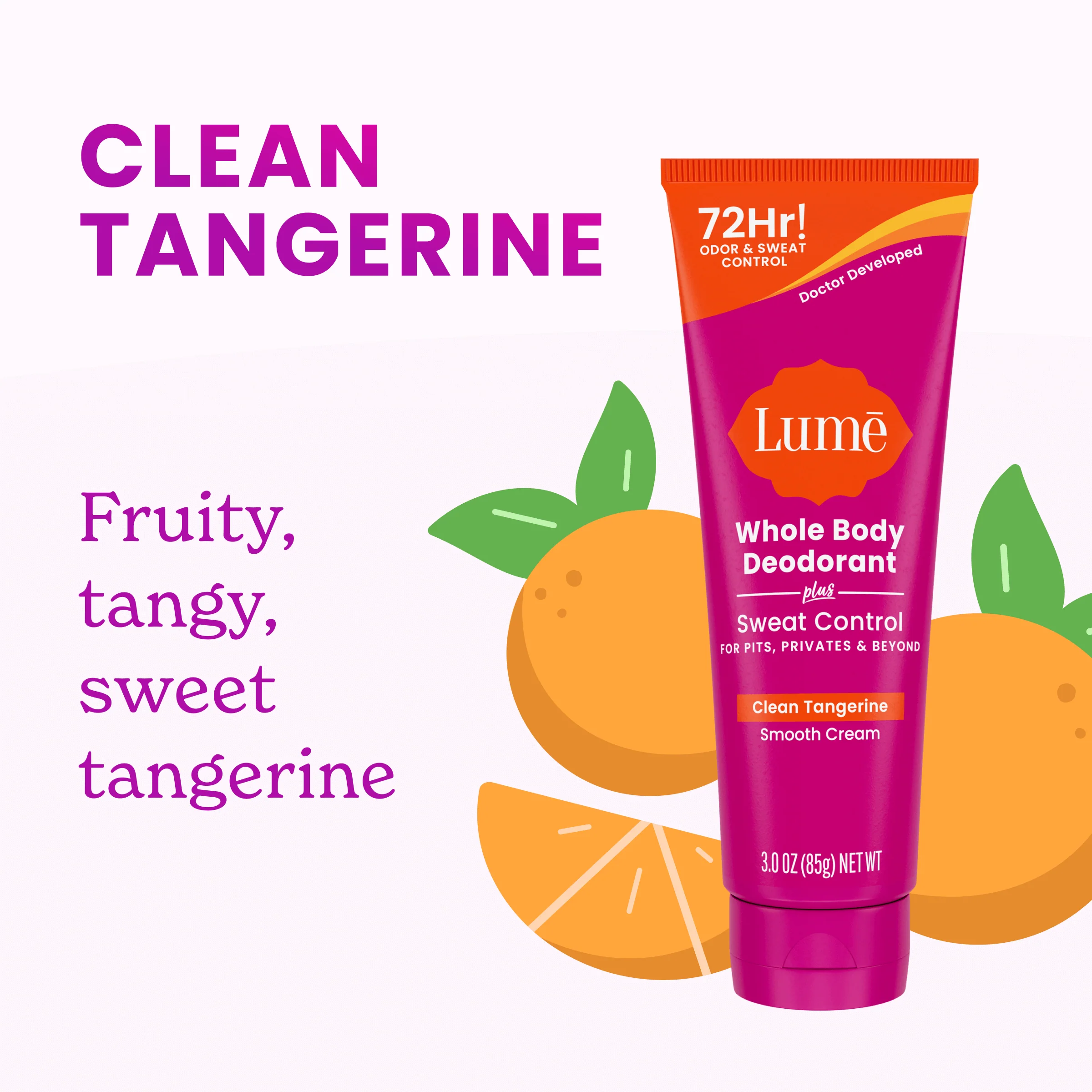 Clean Tangerine | Cream Tube Deodorant | + Sweat Control - Image 2