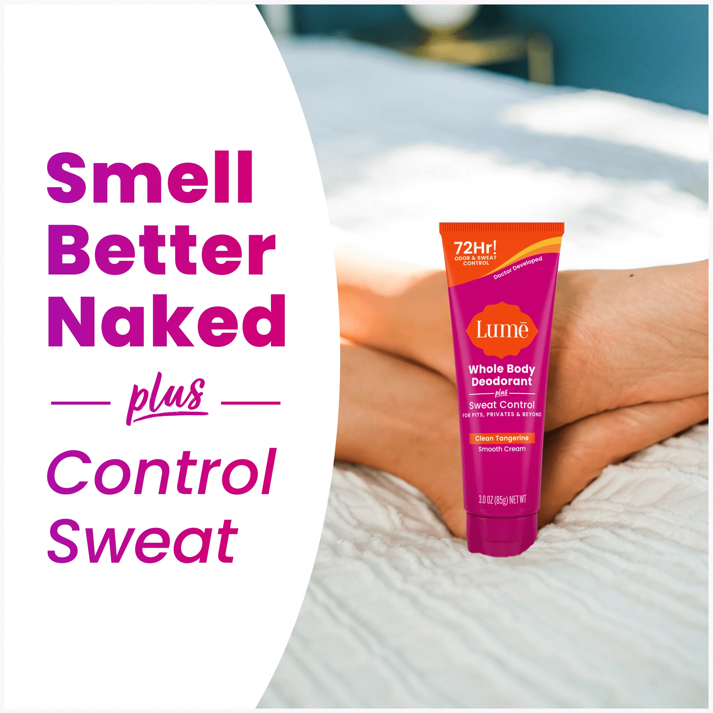 Clean Tangerine | Cream Tube Deodorant | + Sweat Control - Image 3