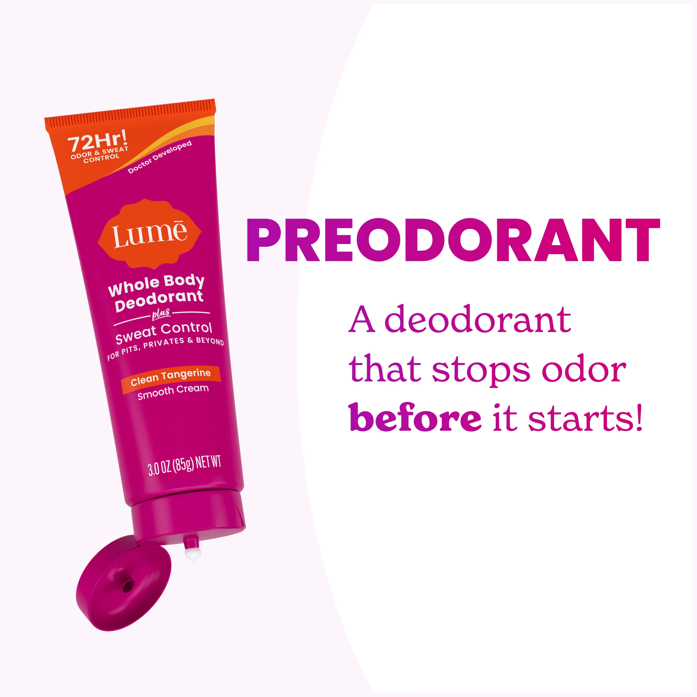 Clean Tangerine | Cream Tube Deodorant | + Sweat Control - Image 5