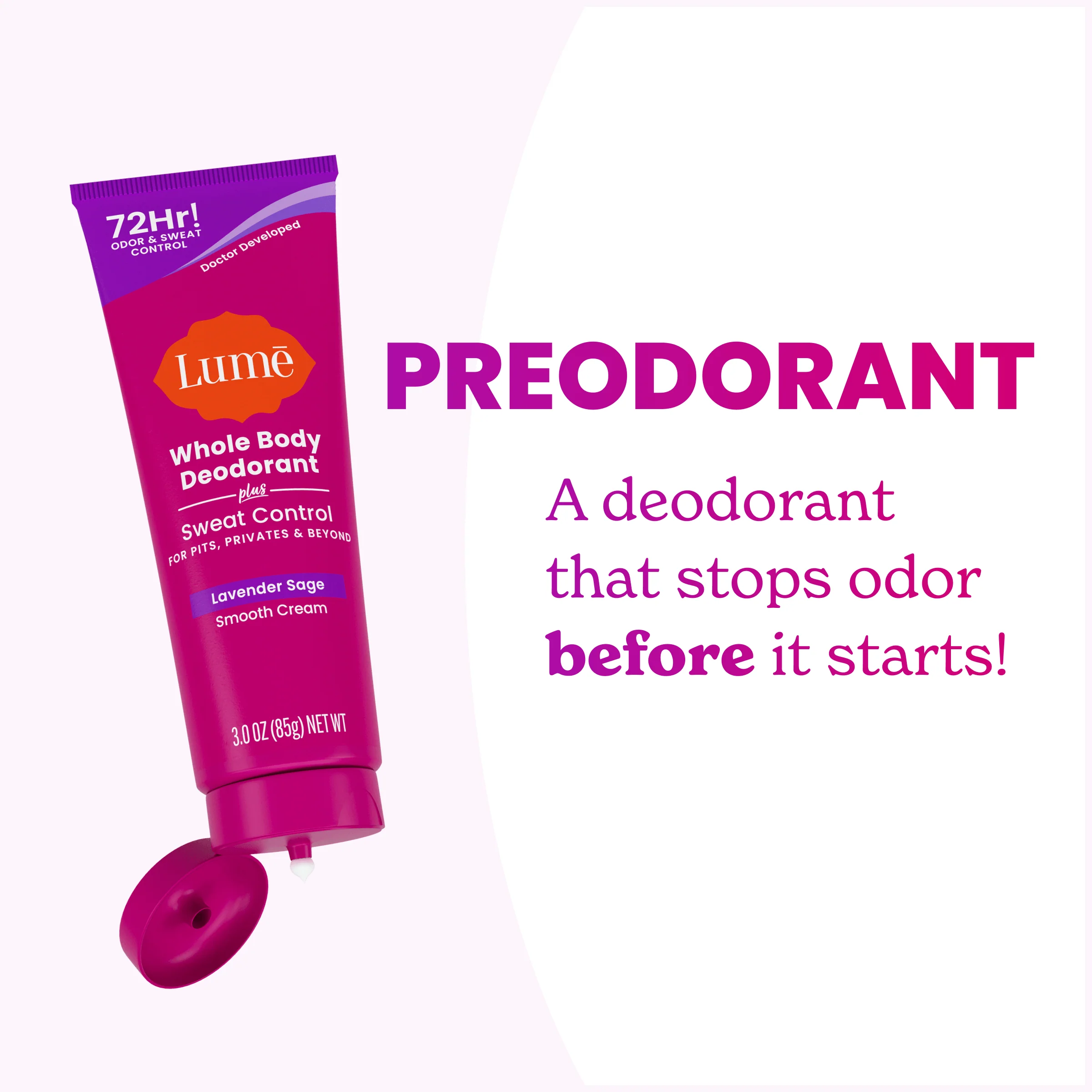 Lavender Sage | Cream Tube Deodorant | + Sweat Control - Image 5