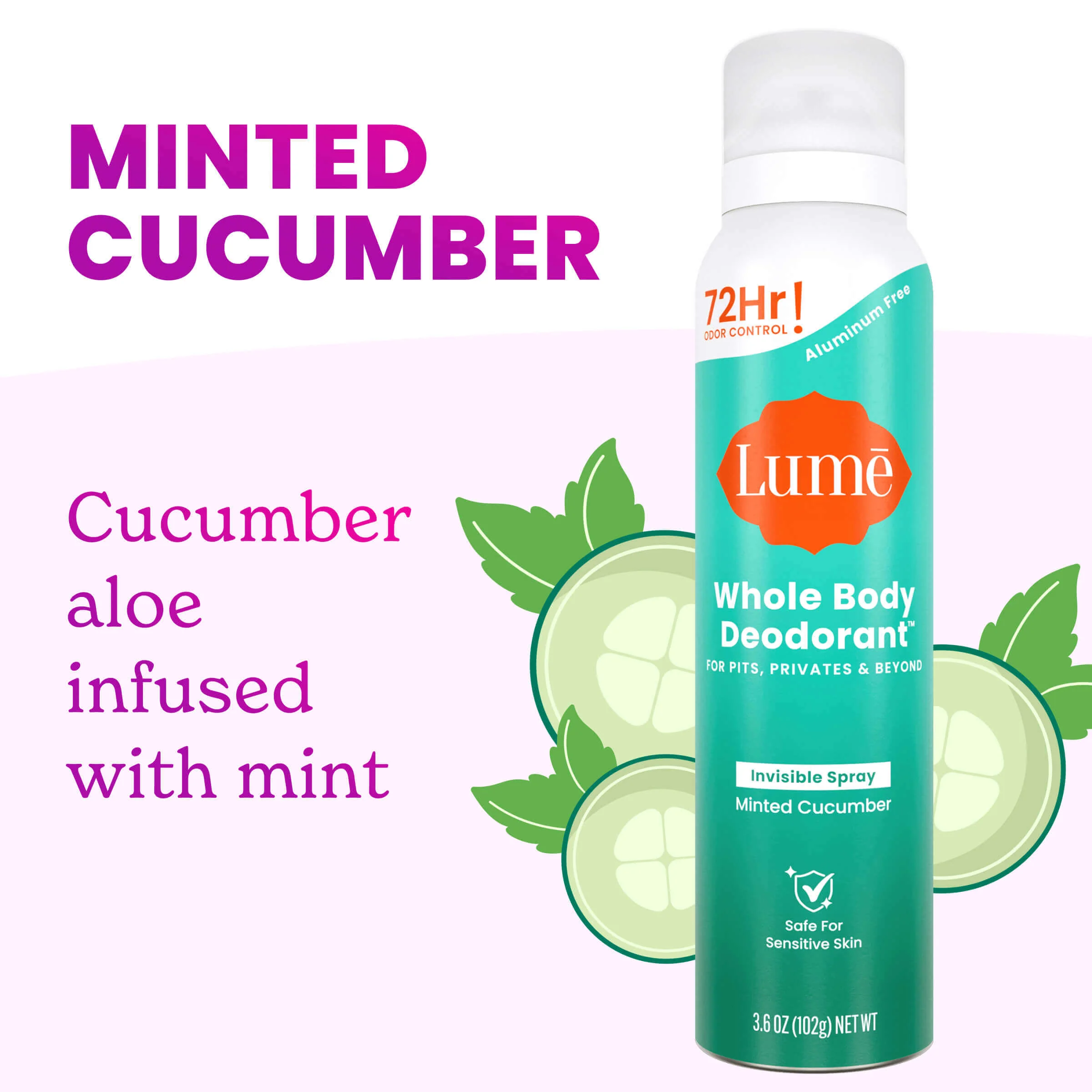 Minted Cucumber | Spray Deodorant 2-Pack - Image 3