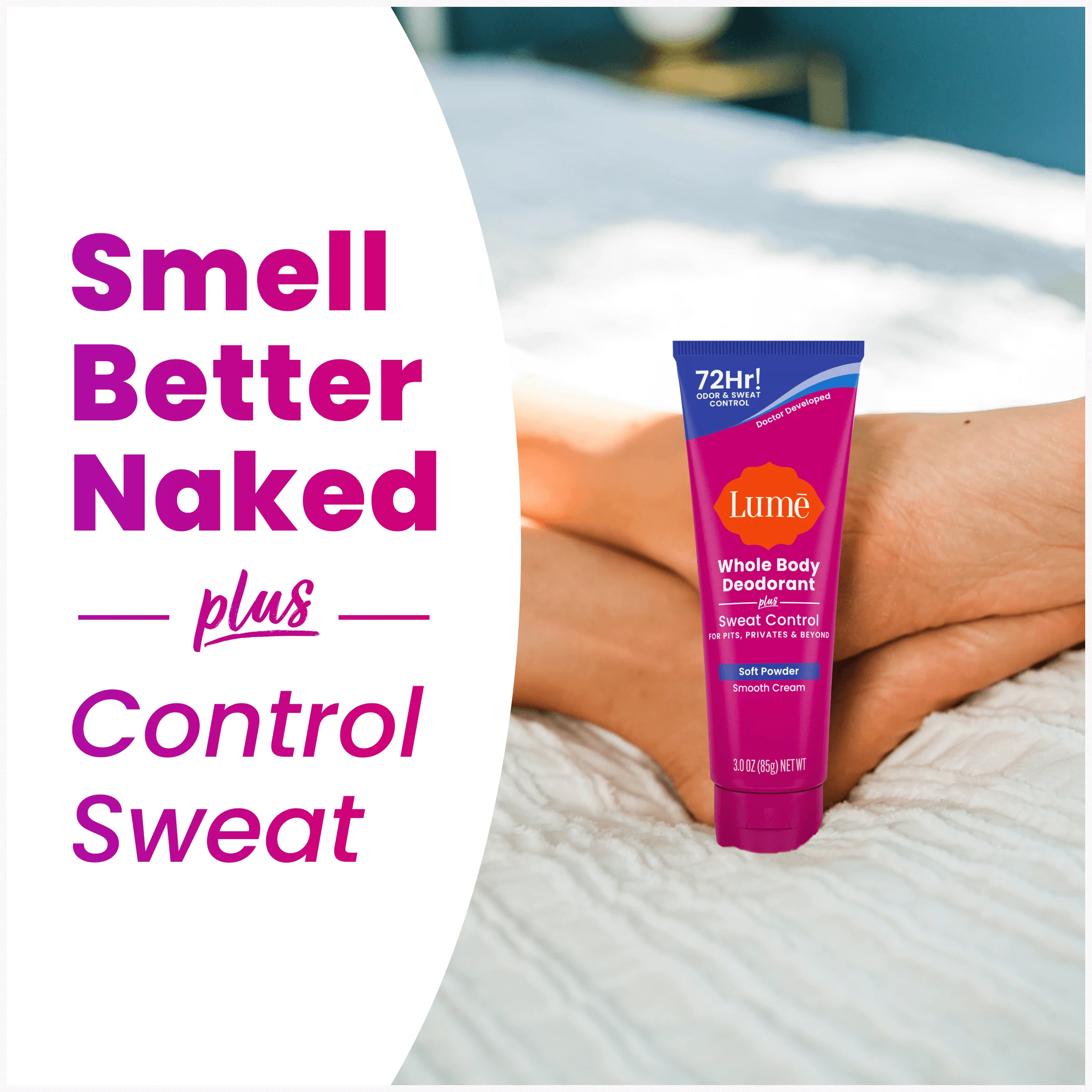 Soft Powder | Cream Tube Deodorant | + Sweat Control - Image 3