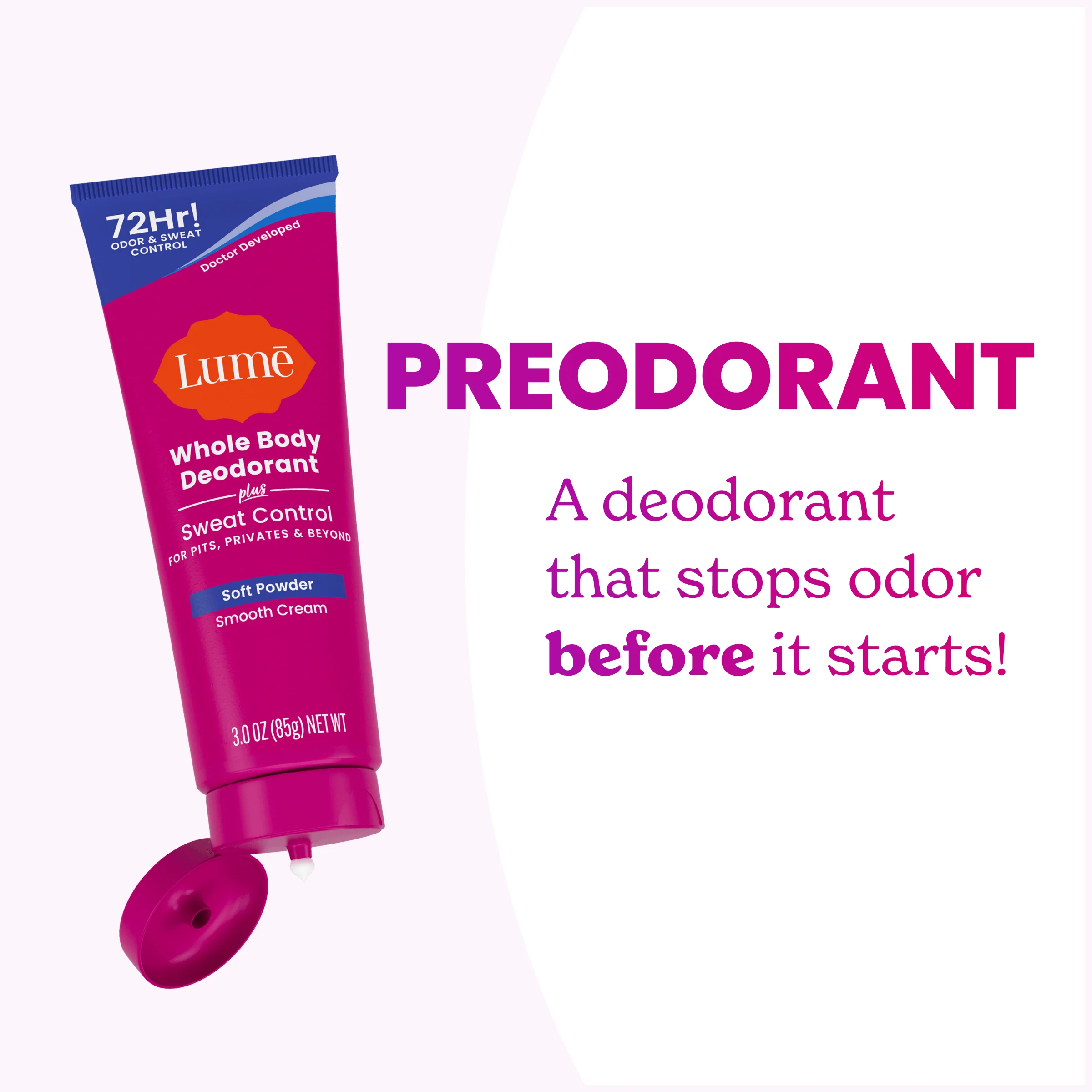 Soft Powder | Cream Tube Deodorant | + Sweat Control - Image 6
