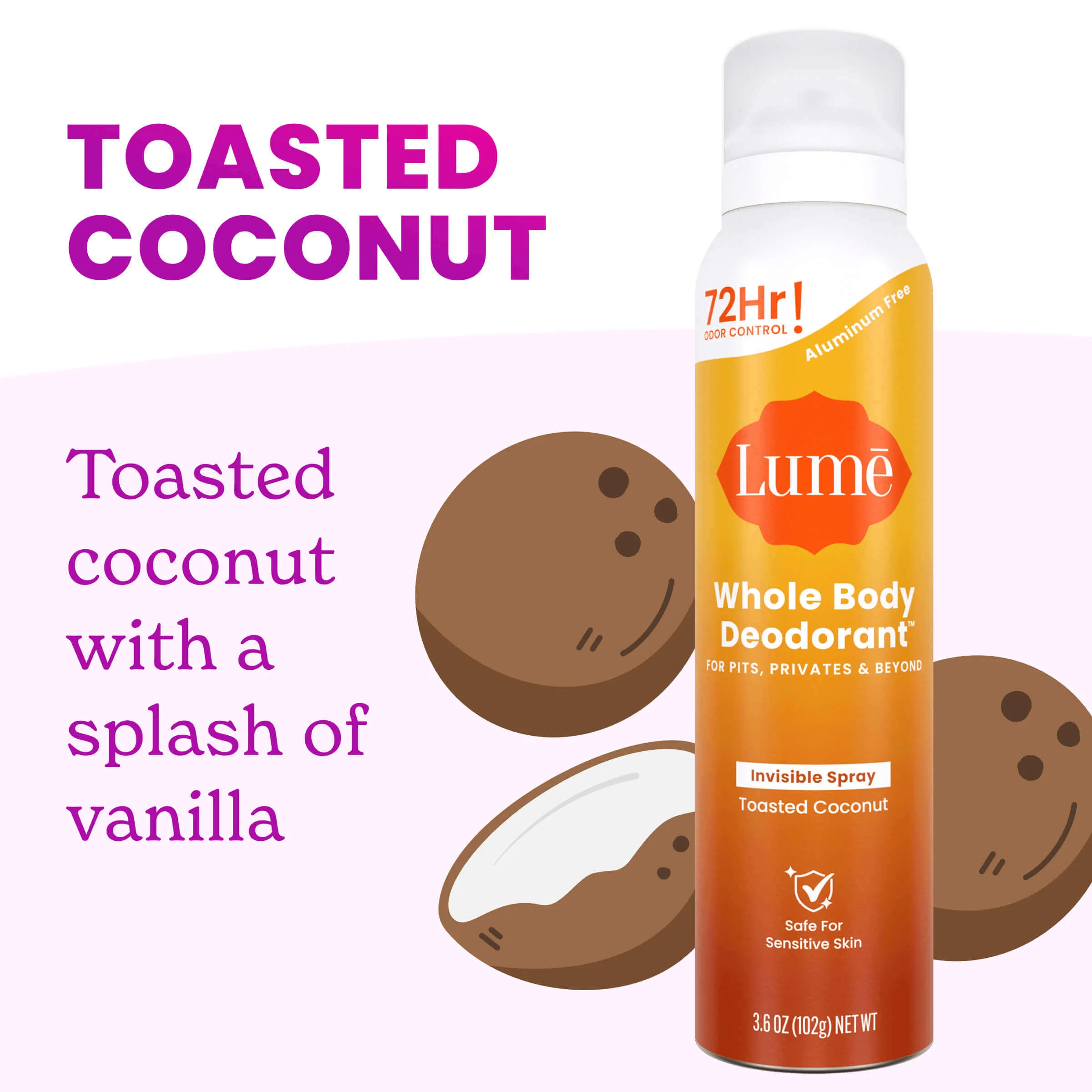 Toasted Coconut | Spray Deodorant 3-Pack - Image 4