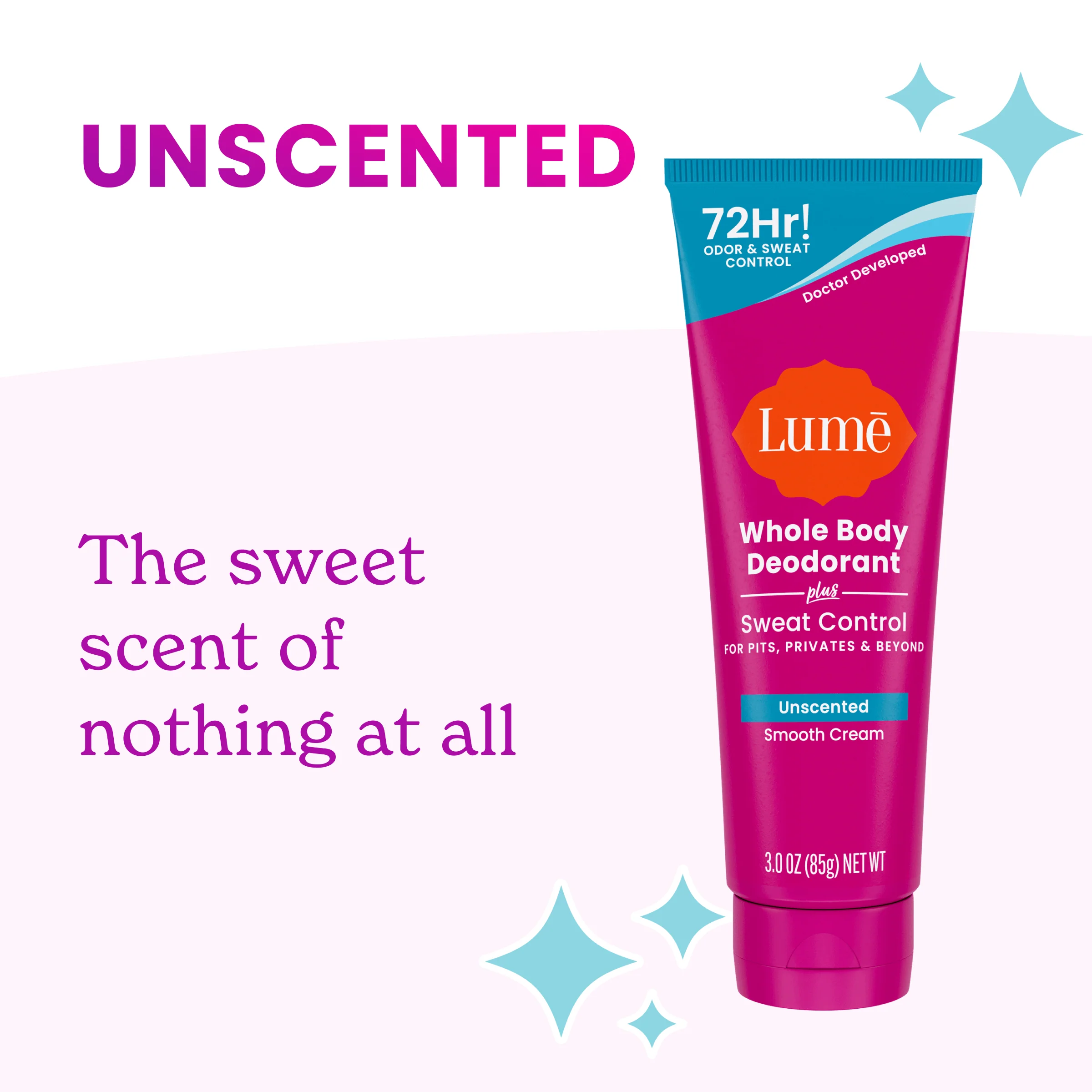Unscented | Cream Tube Deodorant | + Sweat Control - Image 2