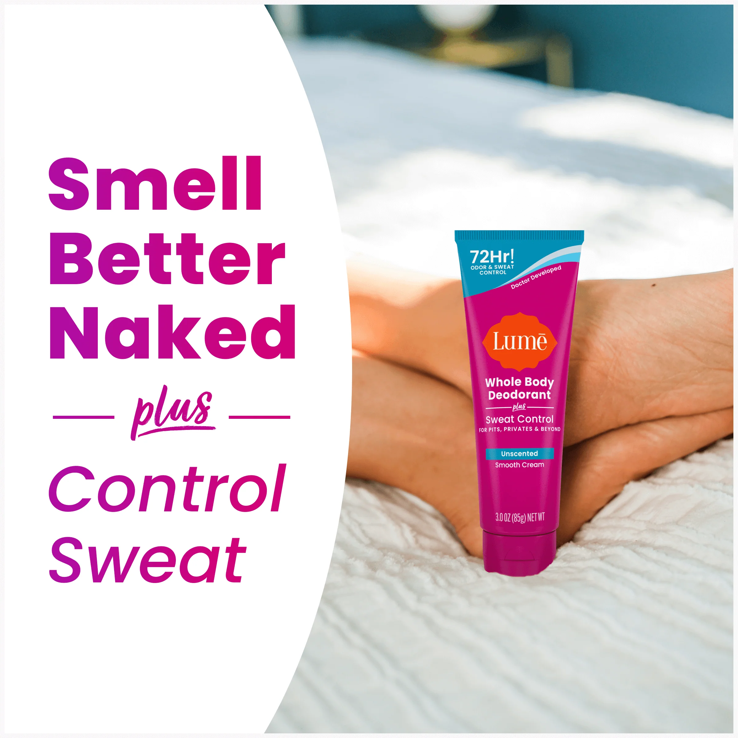 Unscented | Cream Tube Deodorant | + Sweat Control - Image 3