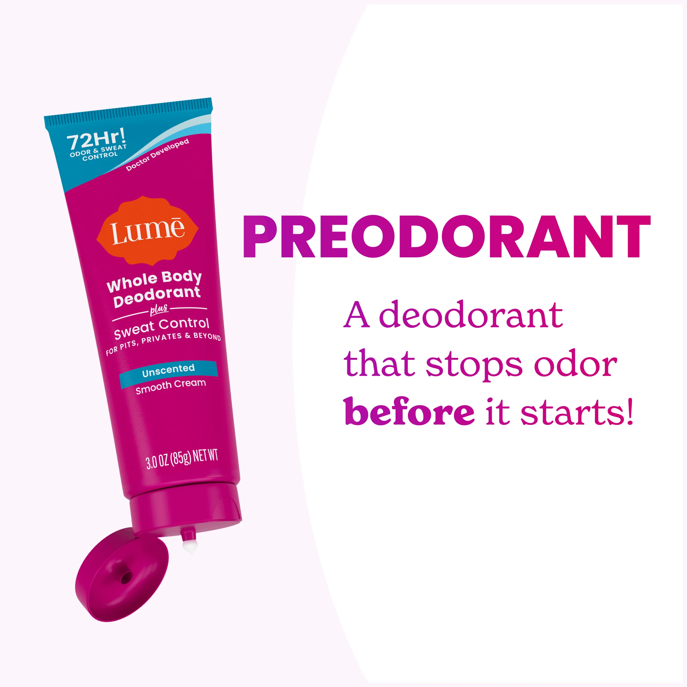 Unscented | Cream Tube Deodorant | + Sweat Control - Image 5